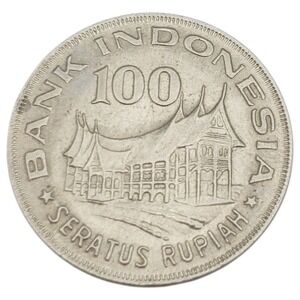 Lot (2)‎ Indonesia Coin 100 Rupiah Bank Indonesia Seratus Rupiah 1978